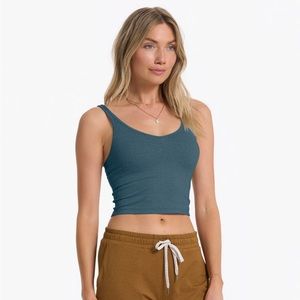 Vuori Halo Performance Crop - Stone Heather Size Small